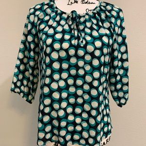 Loft by Ann Taylor Polka Dot Blouse